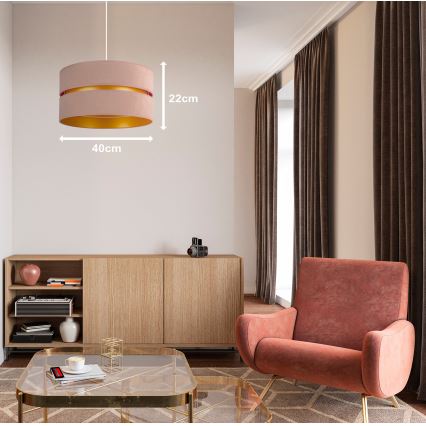 Duolla - Luster na sajli DUO 1xE27/15W/230V prečnika 40 cm bež