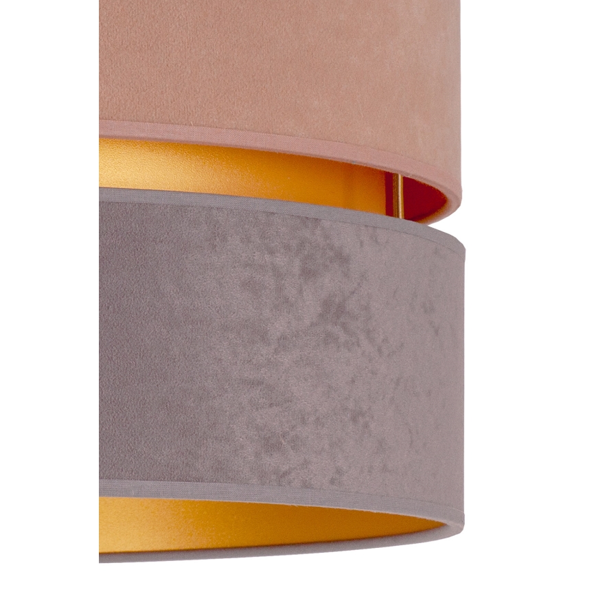 Duolla - Luster na sajli DUO 1xE27/15W/230V Ø 40 cm bež-siva