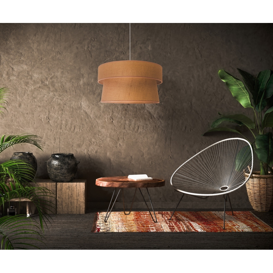 Duolla - Luster na sajli ETNIC 1xE27/40W/230V pr. 45 cm bež