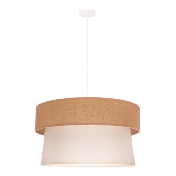 Duolla - Luster na sajli ETNIC 1xE27/40W/230V pr. 45 cm kremasta/bež