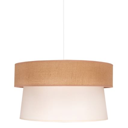 Duolla - Luster na sajli ETNIC 1xE27/40W/230V pr. 45 cm kremasta/bež