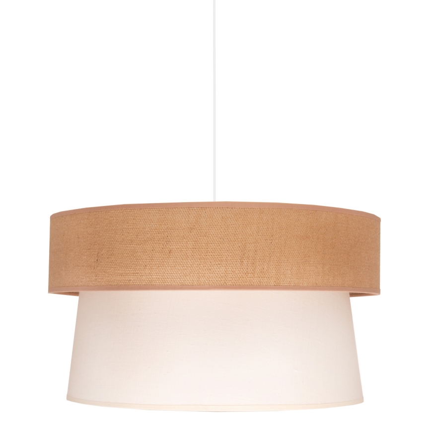 Duolla - Luster na sajli ETNIC 1xE27/40W/230V pr. 45 cm kremasta/bež