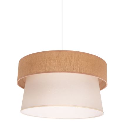 Duolla - Luster na sajli ETNIC 1xE27/40W/230V pr. 45 cm kremasta/bež