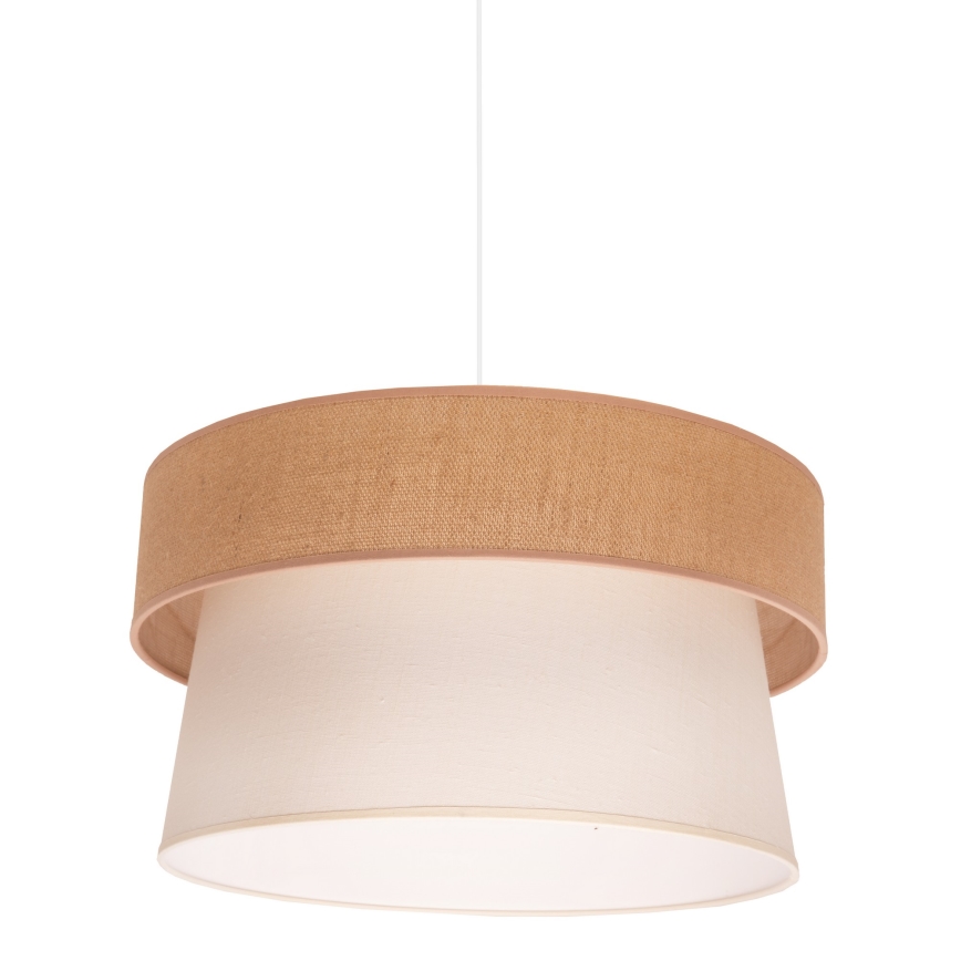 Duolla - Luster na sajli ETNIC 1xE27/40W/230V pr. 45 cm kremasta/bež