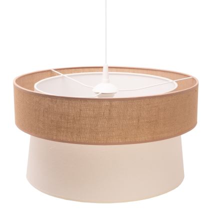 Duolla - Luster na sajli ETNIC 1xE27/40W/230V pr. 45 cm kremasta/bež