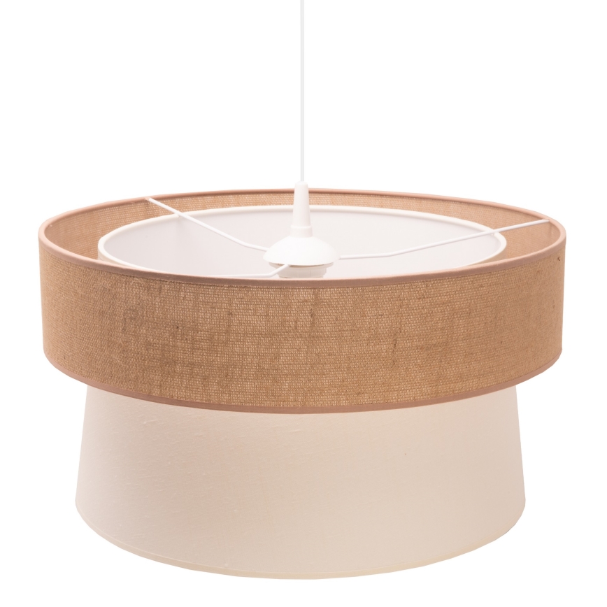 Duolla - Luster na sajli ETNIC 1xE27/40W/230V pr. 45 cm kremasta/bež