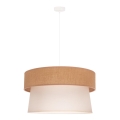 Duolla - Luster na sajli ETNIC 1xE27/40W/230V prečnik 45 cm krem/bež