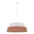 Duolla - Luster na sajli GALAXY 1xE27/15W/230V pr. 50 cm braon/bela