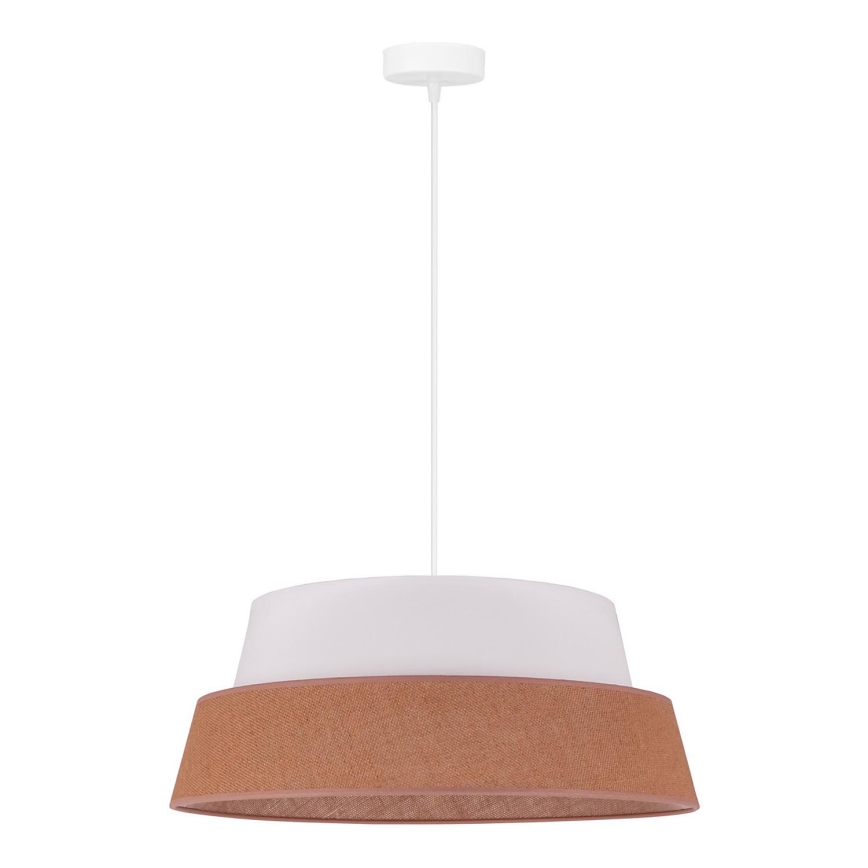 Duolla - Luster na sajli GALAXY 1xE27/15W/230V pr. 50 cm braon/bela