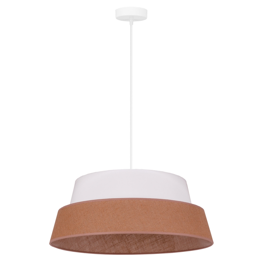 Duolla - Luster na sajli GALAXY 1xE27/15W/230V pr. 50 cm braon/bela