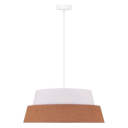 Duolla - Luster na sajli GALAXY 1xE27/15W/230V pr. 50 cm braon/bela
