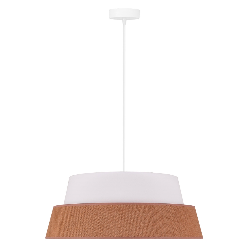 Duolla - Luster na sajli GALAXY 1xE27/15W/230V pr. 50 cm braon/bela
