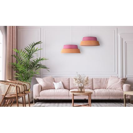 Duolla - Luster na sajli GALAXY 1xE27/40W/230V pr. 50 cm roze