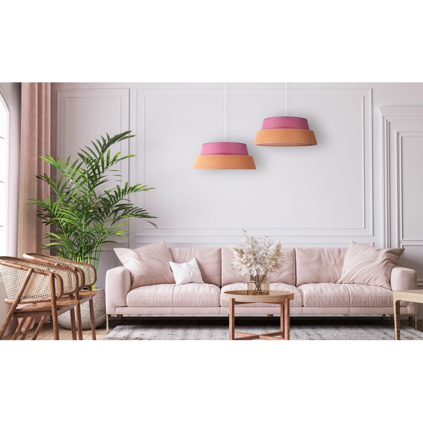 Duolla - Luster na sajli GALAXY 1xE27/40W/230V pr. 50 cm roze