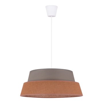 Duolla - Luster na sajli GALAXY 1xE27/40W/230V pr. 50 cm sivo/braon