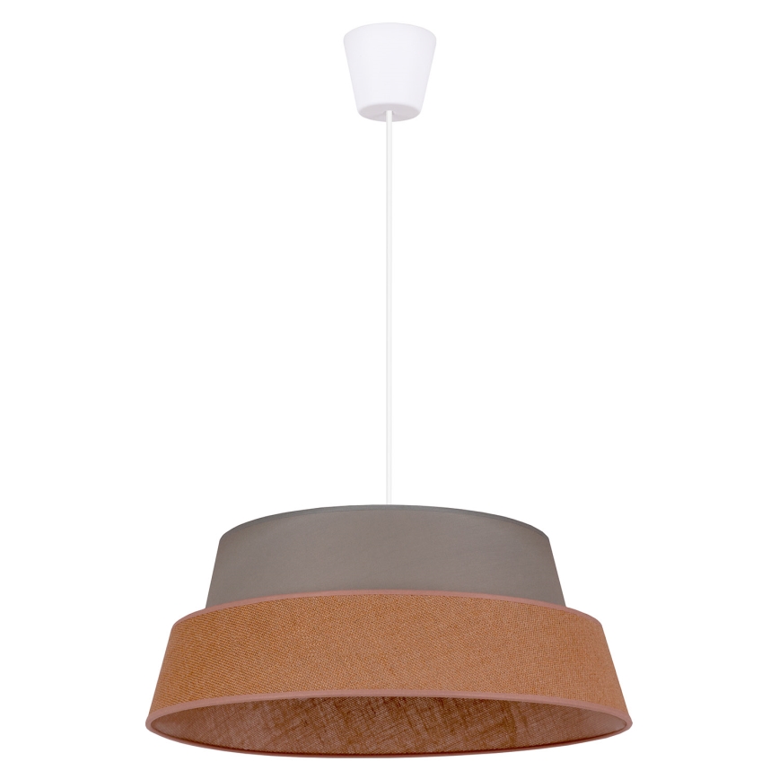 Duolla - Luster na sajli GALAXY 1xE27/40W/230V pr. 50 cm sivo/braon