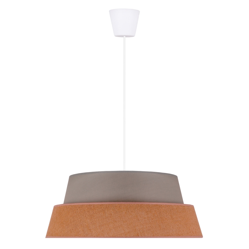 Duolla - Luster na sajli GALAXY 1xE27/40W/230V pr. 50 cm sivo/braon