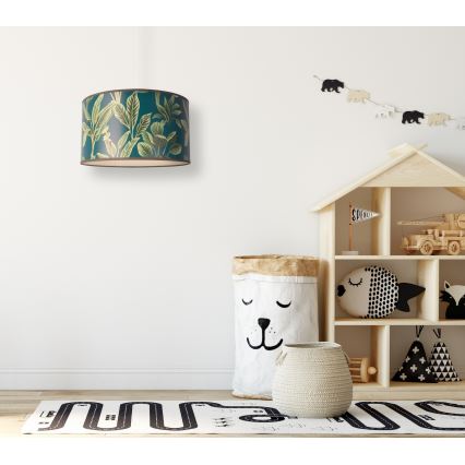 Duolla - Luster na sajli GOLD LEAVES 1xE27/15W/230V prečnik 35 cm