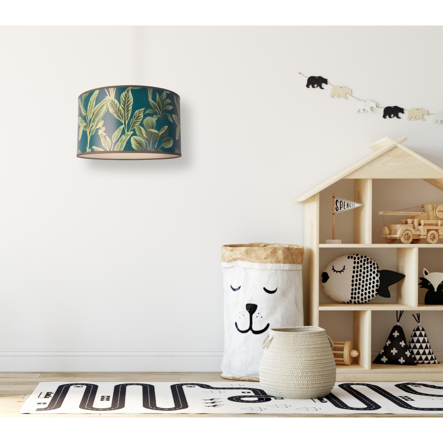 Duolla - Luster na sajli GOLD LEAVES 1xE27/15W/230V prečnik 35 cm