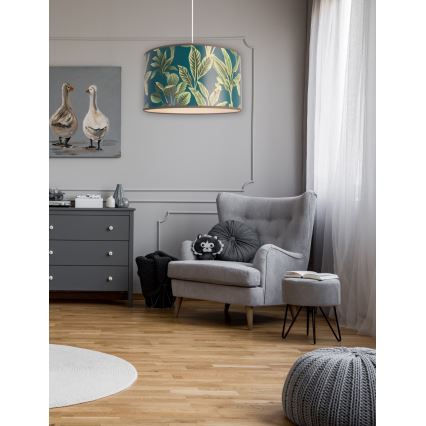 Duolla - Luster na sajli GOLD LEAVES 1xE27/15W/230V prečnik 40 cm