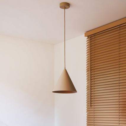 Duolla - Luster na sajli IRONLINE 1xG9/3W/230V prečnik 25 cm bež