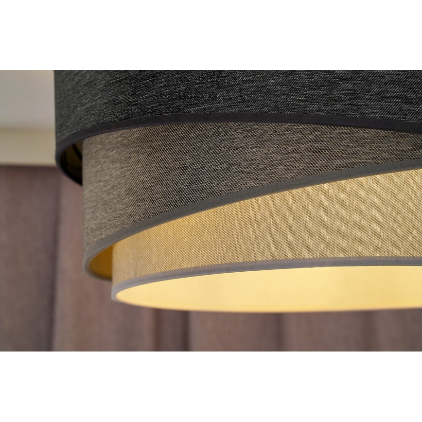 Duolla - Luster na sajli KOBO 1xE27/15W/230V pr. 45 cm antracit/sivo/bela