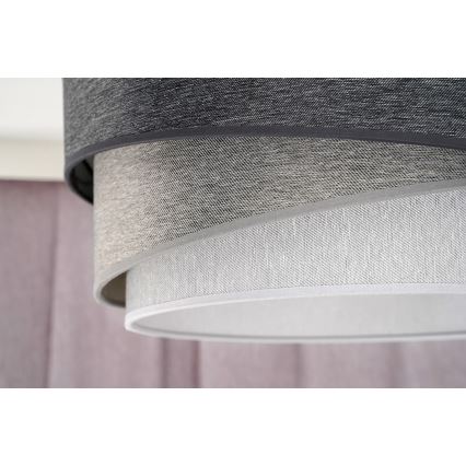 Duolla - Luster na sajli KOBO 1xE27/15W/230V pr. 45 cm antracit/sivo/bela