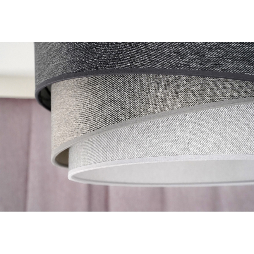 Duolla - Luster na sajli KOBO 1xE27/15W/230V pr. 45 cm antracit/sivo/bela
