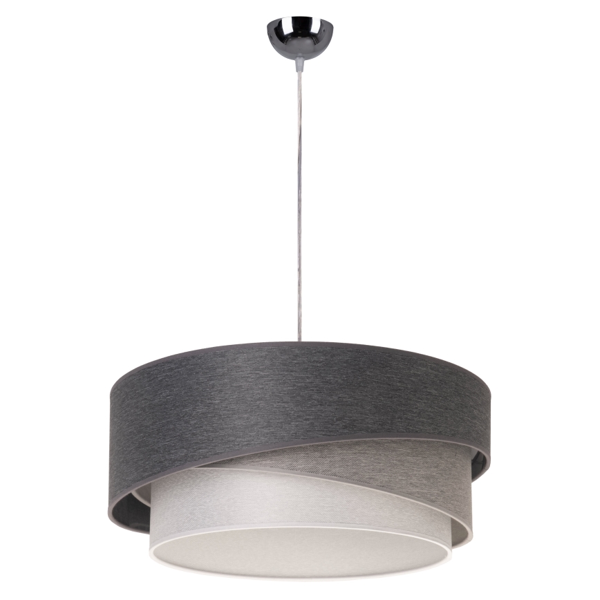 Duolla - Luster na sajli KOBO 1xE27/15W/230V pr. 45 cm antracit/sivo/bela