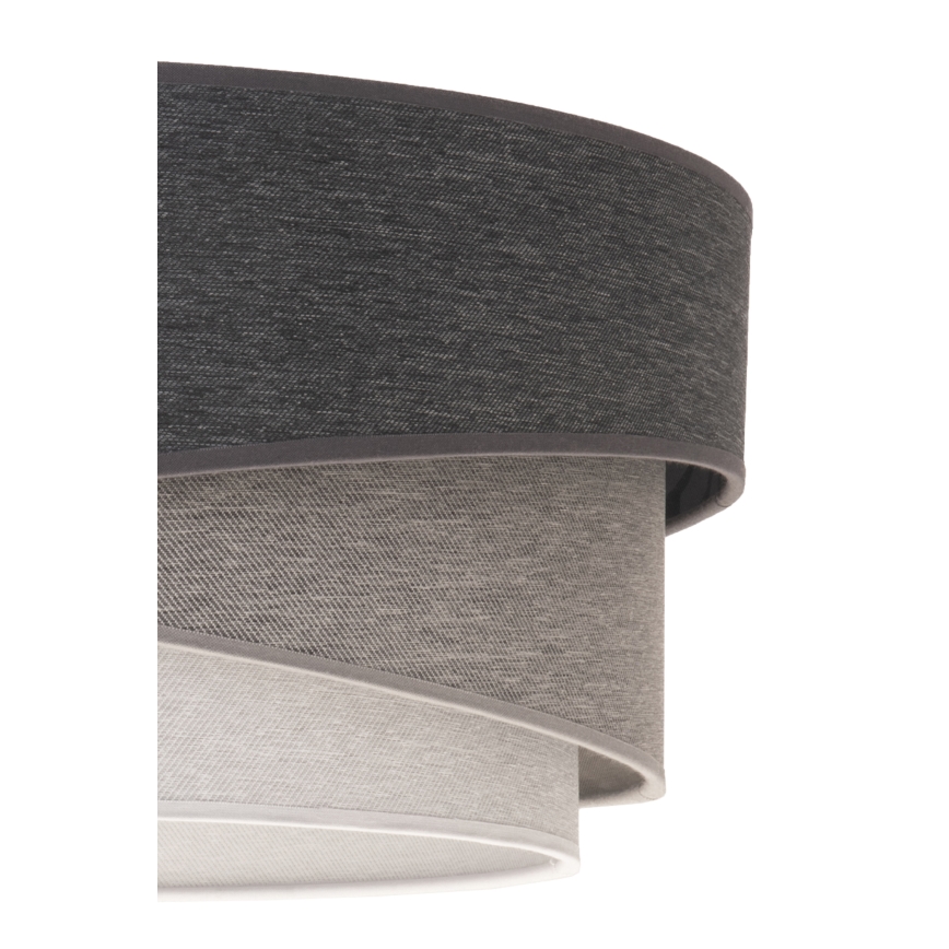 Duolla - Luster na sajli KOBO 1xE27/15W/230V pr. 45 cm antracit/sivo/bela