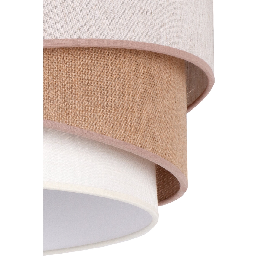Duolla - Luster na sajli KOBO 1xE27/15W/230V pr. 45 cm bež/braon/bela