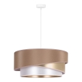 Duolla - Luster na sajli KOBO 1xE27/15W/230V pr. 45 cm bež/zlatna/bela