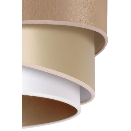 Duolla - Luster na sajli KOBO 1xE27/15W/230V pr. 45 cm bež/zlatna/bela