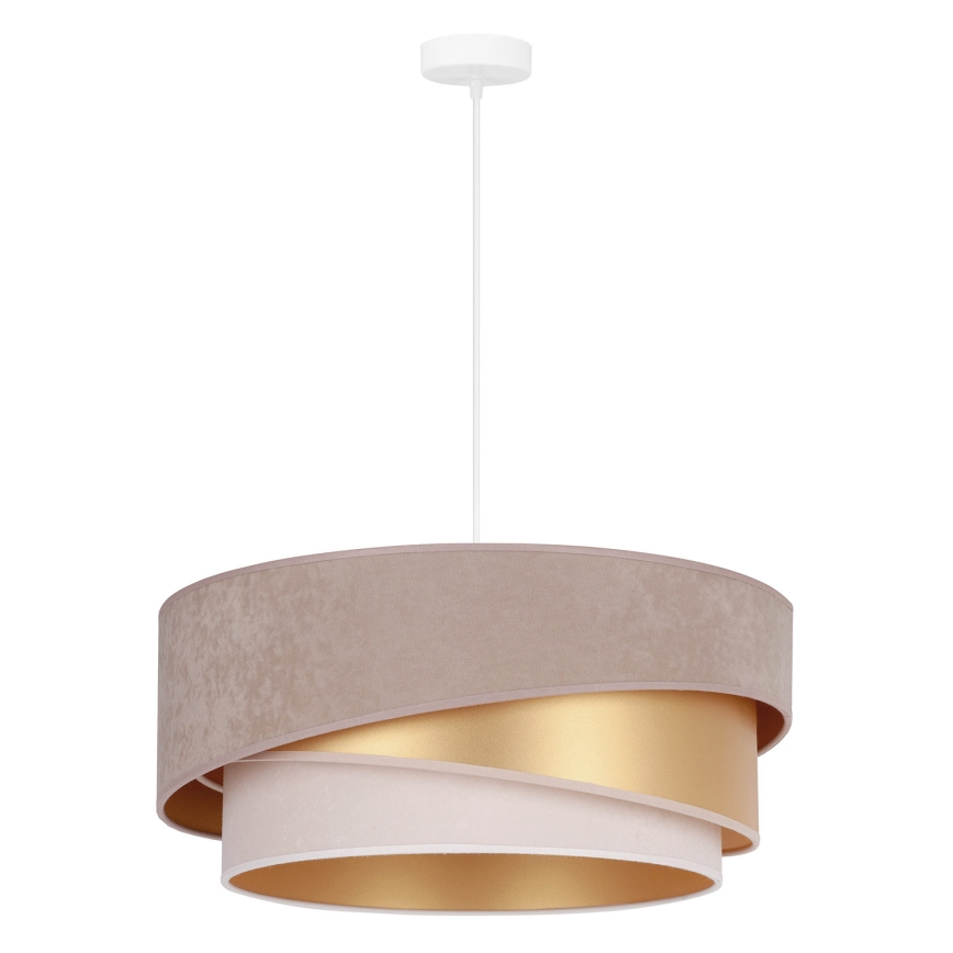 Duolla - Luster na sajli KOBO 1xE27/15W/230V pr. 45 cm bež/zlatna/kremasta