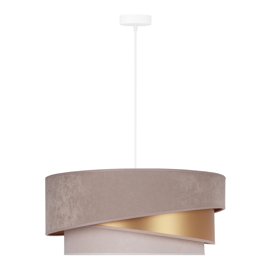 Duolla - Luster na sajli KOBO 1xE27/15W/230V pr. 45 cm bež/zlatna/kremasta