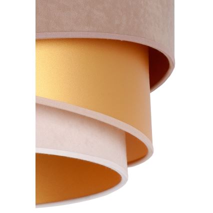 Duolla - Luster na sajli KOBO 1xE27/15W/230V pr. 45 cm braon/zlatna/kremasta