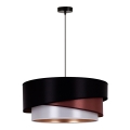 Duolla - Luster na sajli KOBO 1xE27/15W/230V pr. 45 cm crno/boje vina/srebrno