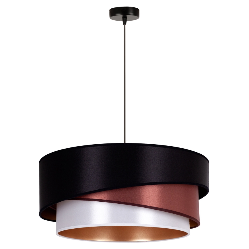 Duolla - Luster na sajli KOBO 1xE27/15W/230V pr. 45 cm crno/boje vina/srebrno