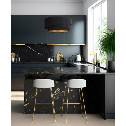 Duolla - Luster na sajli KOBO 1xE27/15W/230V pr. 45 cm crno/zlatna