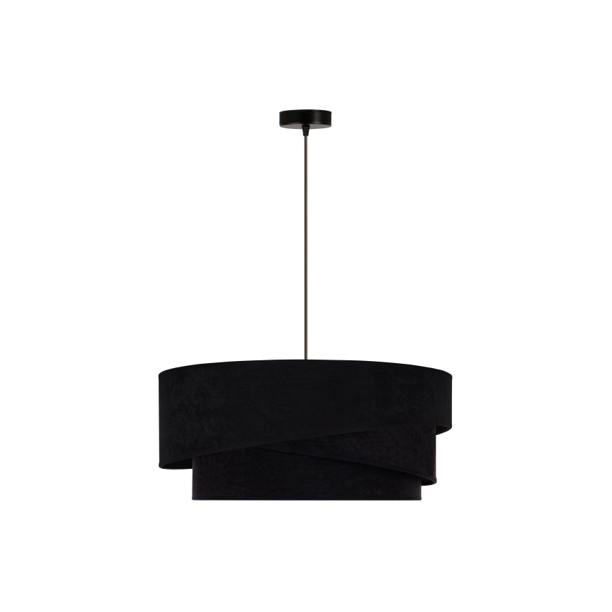 Duolla - Luster na sajli KOBO 1xE27/15W/230V pr. 45 cm crno/zlatna
