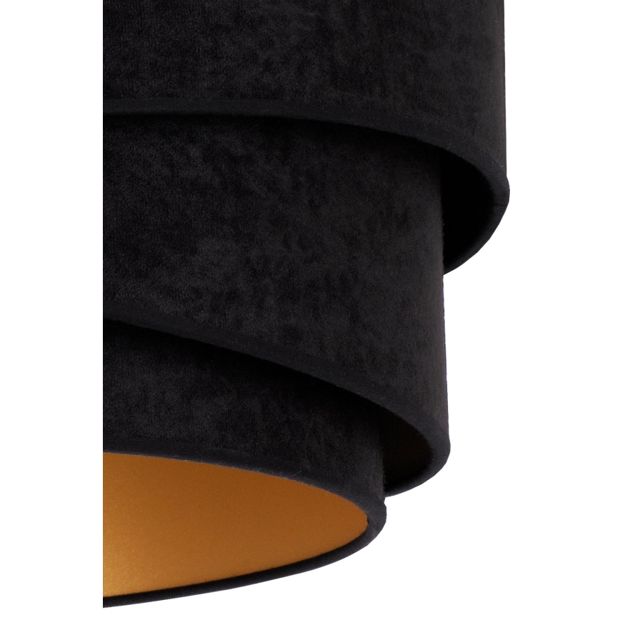 Duolla - Luster na sajli KOBO 1xE27/15W/230V pr. 45 cm crno/zlatna