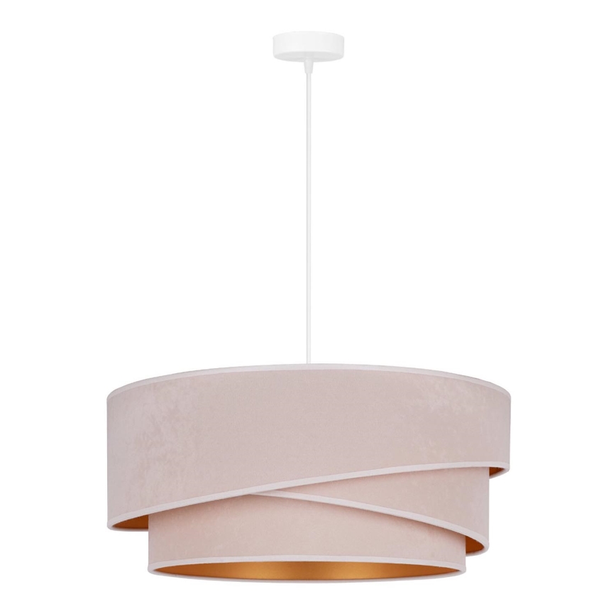 Duolla - Luster na sajli KOBO 1xE27/15W/230V pr. 45 cm kremasta/zlatna