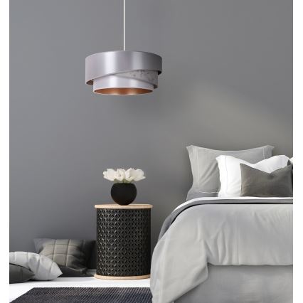 Duolla - Luster na sajli KOBO 1xE27/15W/230V pr. 45 cm srebrno/zlatna