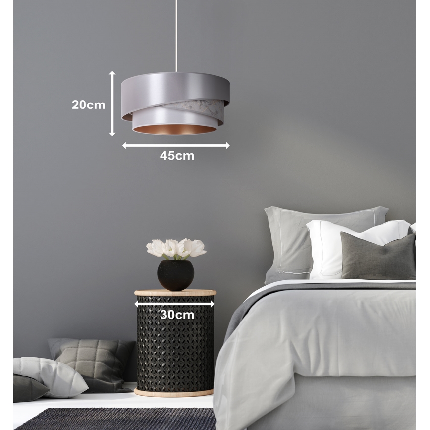 Duolla - Luster na sajli KOBO 1xE27/15W/230V pr. 45 cm srebrno/zlatna