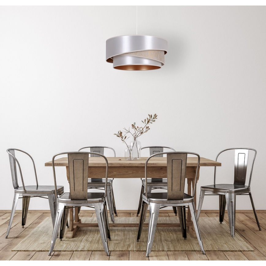 Duolla - Luster na sajli KOBO 1xE27/15W/230V pr. 45 cm srebrno/zlatna