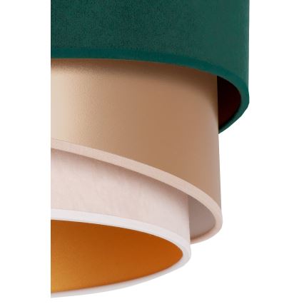 Duolla - Luster na sajli KOBO 1xE27/15W/230V pr. 45 cm zelena/roze zlatna/kremasta