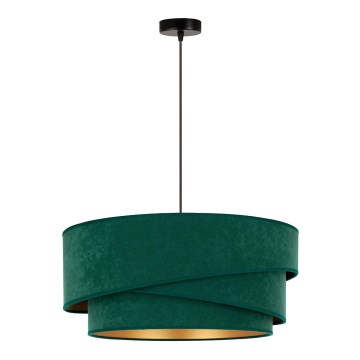 Duolla - Luster na sajli KOBO 1xE27/15W/230V pr. 45 cm zelena/zlatna