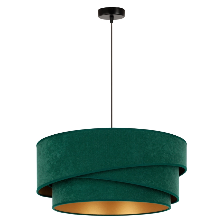 Duolla - Luster na sajli KOBO 1xE27/15W/230V pr. 45 cm zelena/zlatna