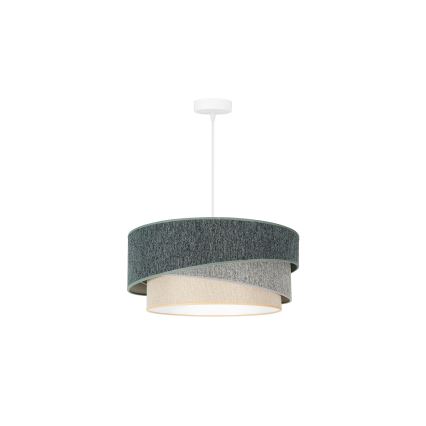 Duolla - Luster na sajli KOBO ECO RECYCLING 1xE27/15W/230V pr. 45 cm zelena/sivo/kremasta