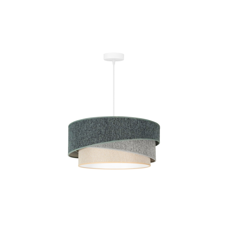 Duolla - Luster na sajli KOBO ECO RECYCLING 1xE27/15W/230V pr. 45 cm zelena/sivo/kremasta